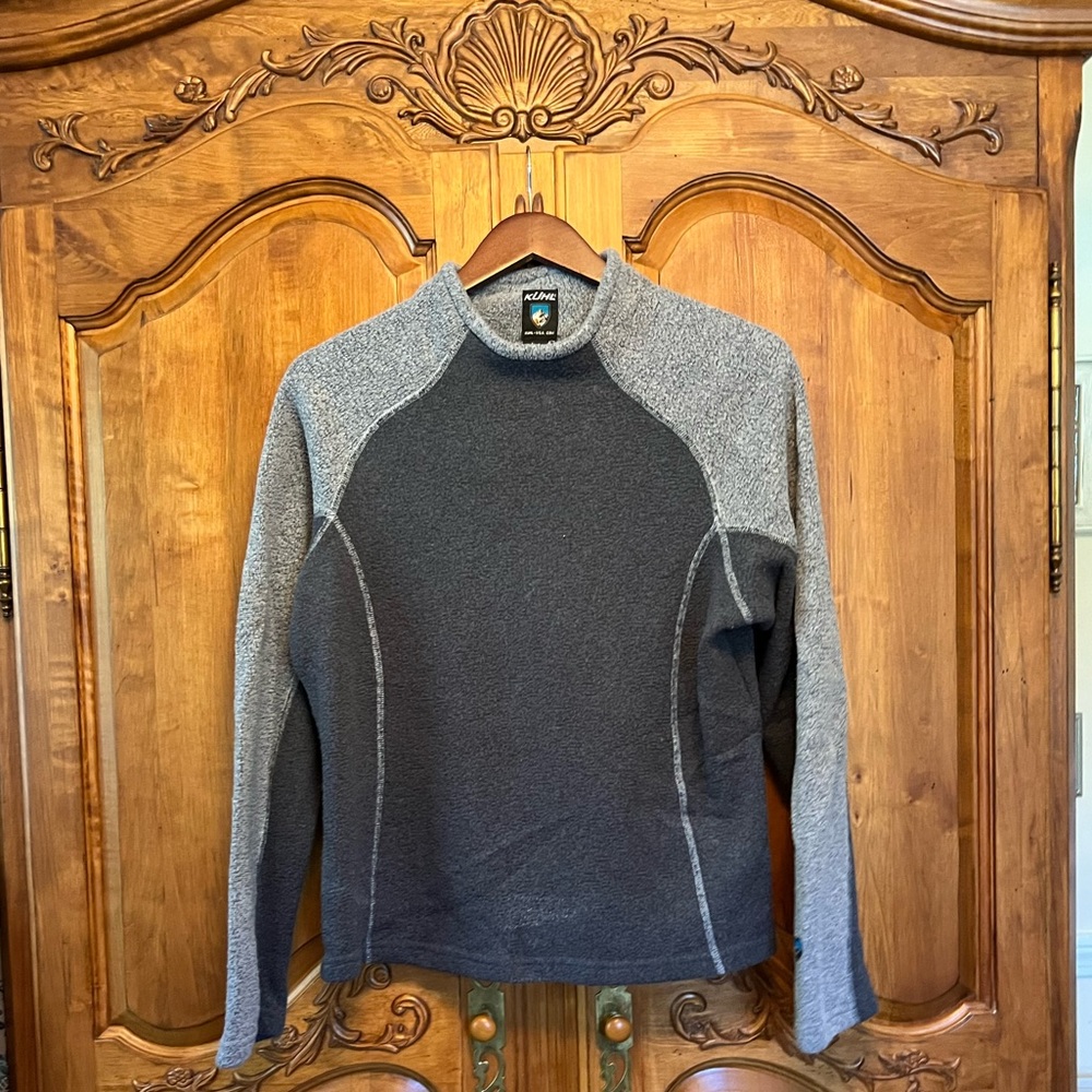 KUHL Alfpaca Blue Fleece Mock Neck Sweater sz L